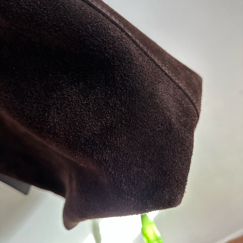 Madewell Dark Brown Suede Hobo Shoulder Bag - Picture 11 of 12